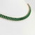 Colar choker folheada a ouro - baguete cravejada zircônia grande - Esmeralda na internet