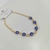 Pulseira Folheado a ouro - 6 olho grego azul escuro - comprar online