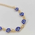 Pulseira Folheado a ouro - 6 olho grego azul escuro na internet