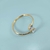 Bracelete folheado a ouro - ondulado dois corações Zircônia - Rosana Bijoux 