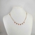 Colar Choker folheado a ouro - Strass + Strass Vermelho pendurado - comprar online