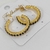 Argola fina cravejada P - Esmeralda - loja online