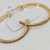 Argola fina cravejada M - Caramelo - loja online