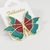 Brinco borboleta esmaltada 2 cores - Verde e Marsala - comprar online