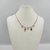 Colar choker coração, chave e cadeado pendurado