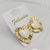 Brinco Coração martelado Resinado - Rosana Bijoux 