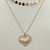 Colar Duplo choker circulos + Coraçao Meio preenchido de zircônia - comprar online