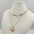 Colar Duplo choker circulos + Coraçao Meio preenchido de zircônia na internet