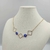 Colar choker folheado a ouro Quadrado de lado vazado + olho grego azul escuro - Rosana Bijoux 