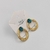 Brinco Circulo Textura de bolinha + Strass - comprar online