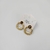 Imagem do Brinco Circulo Textura de bolinha + Strass