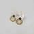 Brinco Circulo Textura de bolinha + Strass