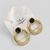 Brinco Circulo Textura de bolinha + Strass - comprar online