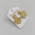 Brinco banhado - Leque com textura - comprar online
