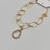 Pulseira Elos losango + Gota vazada cravejada - comprar online