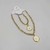 Conjunto Colar + Pulseira Paz Elo pequeno esmaltado - Branco