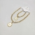 Conjunto Colar + Pulseira Paz Elo pequeno esmaltado - Branco na internet