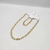 Conjunto Colar + Pulseira Corrente Mini Elo longo - Rosana Bijoux 
