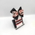 Conjunto infantil laço + kit de pulseiras - Minnie Love Preto e Vermelho - comprar online