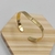 Bracelete folheado a ouro - Forma de Curva Liso