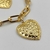 Conjunto Colar + Pulseira elo pequeno - Coração Trabalhado na internet