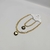 Conjunto Colar + Pulseira elo pequeno Coração esmaltado - Preto - Rosana Bijoux 