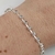 Pulseira folheada a prata - Strass médio - Rosana Bijoux 