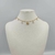 Colar Choker Cristais + Mini Cristais - Coração com Textura pendurado - comprar online