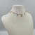 Colar Choker Cristais + Mini Cristais - Coração com Textura pendurado - Rosana Bijoux 