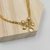 Pulseira 2 Voltas Corrente fina + 2 bolinha com textura com Cacho Corações e Cristal