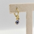 Brinco argolinha + olho grego azul escuro com strass pendurado - comprar online