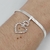 Pulseira Rabo de Rato - Pingente Coração Mosquetão Cravejado - comprar online