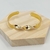 Bracelete folheado a ouro - Liso entre Meio Torcido