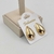 Brinco folheado a ouro - Gota Media Lisa