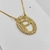 Colar Oval com Borda de Zircônia letra - (P)