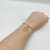 Pulseira cordão baiano 2 mm - Coração mosquetão cravejado - Rosana Bijoux 