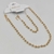 Conjunto Colar + Pulseira banhada - Corrente Bolinhas Grande