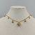 Colar choker Coração florzinhas com textura + Coração e strass pendurado