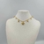 Colar choker Coração florzinhas com textura + Coração e strass pendurado - comprar online