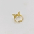 Anel folheado a ouro- Borboleta grande com textura - Rosana Bijoux 