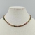 Colar choker cravejada zircônia Pequena quadrada - Colorido