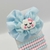 Conjunto infantil laço + kit de pulseiras - Pin Nuvem Franzido Azul na internet