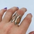 Anel Prisma encurvado vazado - Rosana Bijoux 