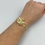 Bracelete Folheado a ouro - Vazado largo - Flor Lisa - comprar online