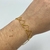 Pulseira folheada a ouro corações vazado grande na internet