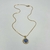 Colar Folheado a ouro - Circulo olho grego cravejado - Azul escuro