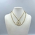 Colar Choker Duplo veneziana fina -Árvore da vida resinada (Branco)