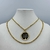 Colar Choker Duplo veneziana fina -Árvore da vida resinada (Preto) na internet
