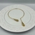 Choker Gargantilha Folheado a ouro - Aro 2 gota ponta fina