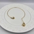 Choker Gargantilha Folheado a ouro - Aro 2 gota curved
